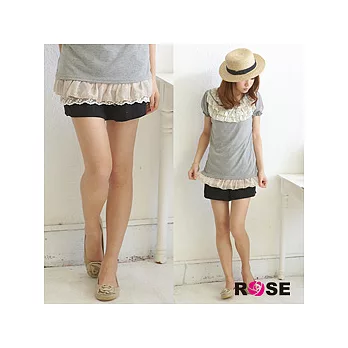 ROSE。素面包釦口袋植絨短褲-黑系M