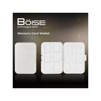 BOISE Momory Card Wallet 3種記憶卡收納盒/白