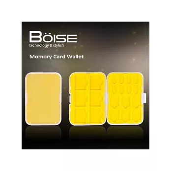 BOISE Momory Card Wallet 3種記憶卡收納盒/黃