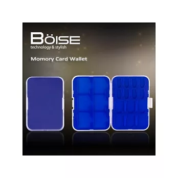 BOISE Momory Card Wallet 3種記憶卡收納盒/藍