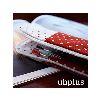 uhplus 原點點筆袋系列-紅寶石紅