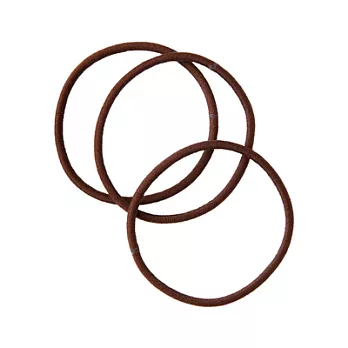 [MUJI 無印良品]髮圈/細.棕.3個
