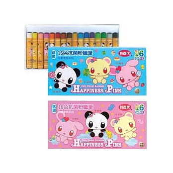 【利百代】1604-OP 可愛家族抗菌粉蠟筆16C