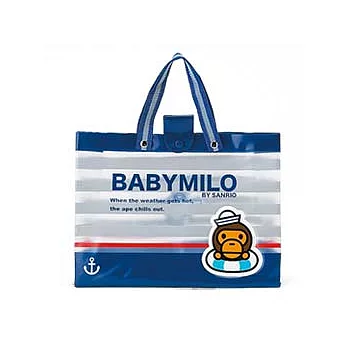 《SANRIO》BABYMILO透明方款提袋 (海軍)