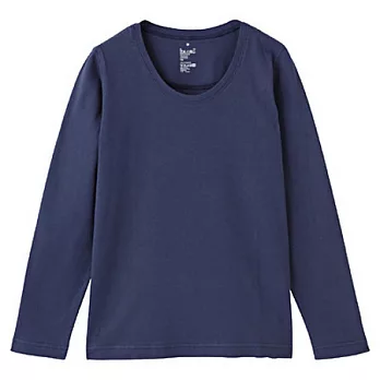 [MUJI 無印良品]女棉自由組合長袖衫深藍M