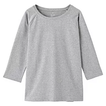 [MUJI 無印良品]女棉自由組合七分袖衫灰色M