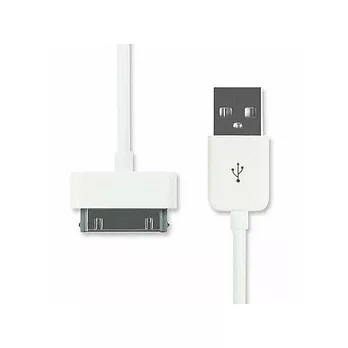 iPhone/iPod系列 USB傳輸線/充電線(1m)-白白色