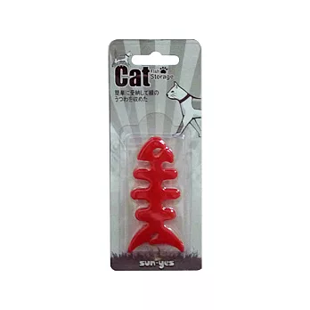順悅 SUNYES CAT 魚骨頭 矽膠集線棒-紅