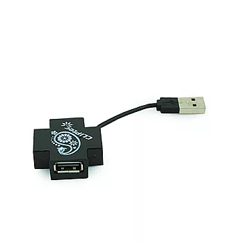 CLiPtec mini X USB Port Hub -時尚黑