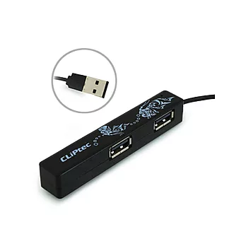 CLiPtec Ezee USB Port Hub -時尚黑