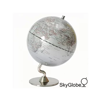 【SkyGlobe】5吋銀色時尚地球儀(英文版)