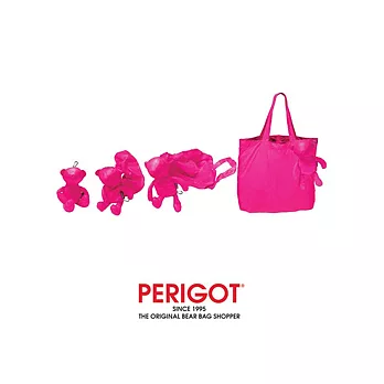 PERIGOT BEAR BAG SHOPPER MEDIUM NOISY ROSE FLUO 貝貝熊 時尚環保小熊包亮眼螢光粉紅 中