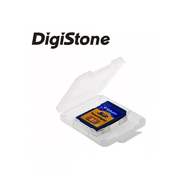 DigiStone 優質 SD/SDHC 1片裝記憶卡收納盒/白透明色X3個(台灣製造!!)