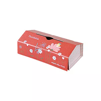 Shinzi Katoh房屋造型面紙盒-拇指姑娘花朵紅色