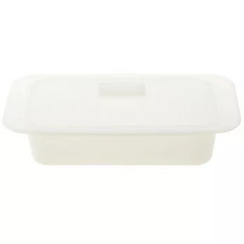 [MUJI 無印良品]矽膠調理盒/白/中