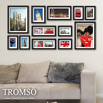 TROMSO瑞典時尚相框牆12框組/黑色