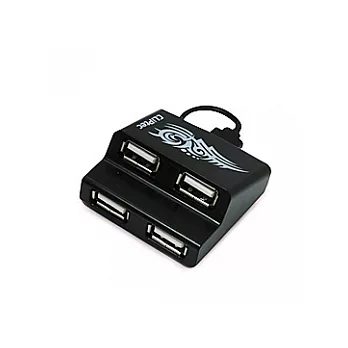 CLiPtec 雙層 USB Port Hub-時尚黑
