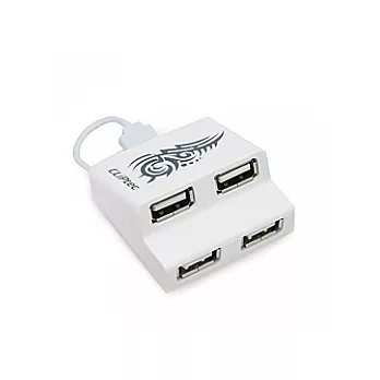 CLiPtec 雙層 USB Port Hub-經典白