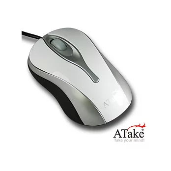 ATake 爵士鼠3D有線光學滑鼠-白色