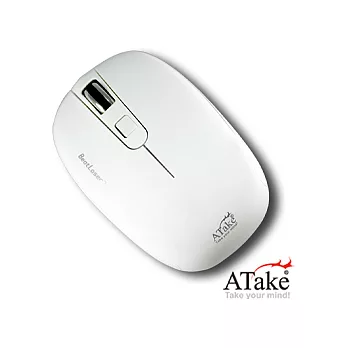 ATake 沙狩無線2.4G Nano四鍵式光學鼠-白