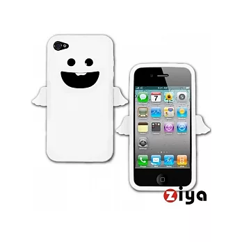 iPhone 4 矽膠保護套-俏皮天使-透明