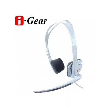 i-Gear 168V 頭戴式遊戲多媒體耳機麥克風-白色
