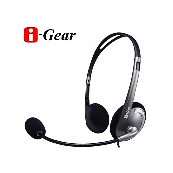i-Gear 201V 頭戴式立體耳機麥克風-灰色