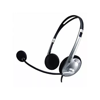 i-Gear 201V 頭戴式立體耳機麥克風-銀色(IHS-201VSV)