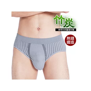 BeautyFocus男竹炭無縫三角褲-2126灰