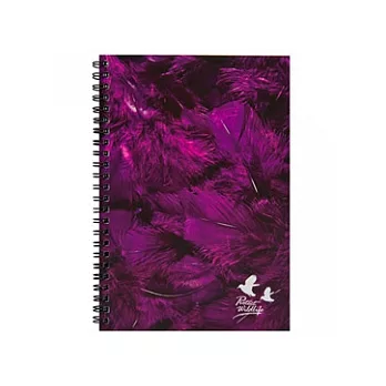 美國O’BON環保甘蔗筆記本(A6)藝術羽毛系列-紫羅蘭