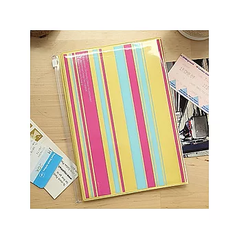 MARK’S條紋儲物袋+筆記本(桃紅/黃/藍)