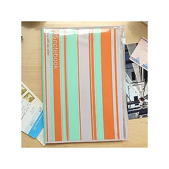 MARK’S條紋儲物袋+筆記本(橘/綠/淡紫)