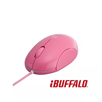Buffalo 青春逗 藍光LED 有線滑鼠(粉紅)粉紅