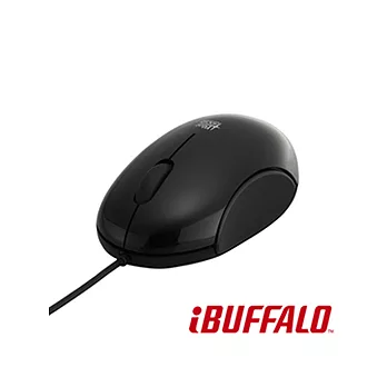 Buffalo 青春逗 藍光LED 有線滑鼠(黑色)