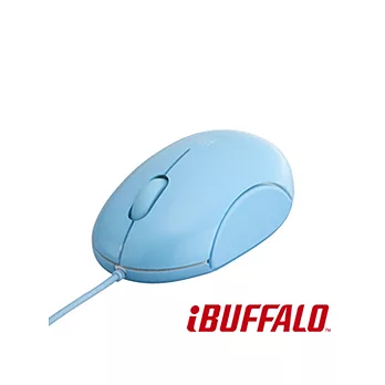 Buffalo 青春逗 藍光LED 有線滑鼠(淡藍)