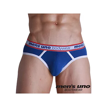 【men’s uno】全方位新科技抗菌親膚BODYTECH型男包白邊藍色三角褲/M