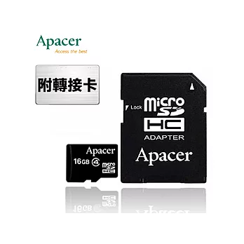 Apacer 宇瞻 MicroSDHC 16GB Class4 記憶卡