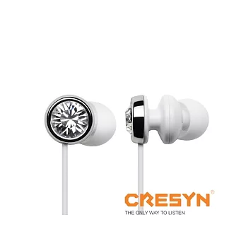 CRESYN 可立新 C410E 施華洛世奇水晶隔音耳機- 銀