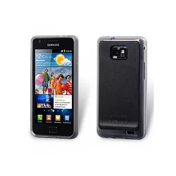 【MOMAX】Samsung Galaxy S II i9100 軟硬雙色保護套 (透黑底透邊)