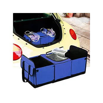 高機能汽車收納箱/保溫箱/可折疊-藍色藍色