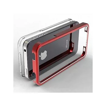 Pinlo United for iPhone 4/4S極簡時尚邊框-紅