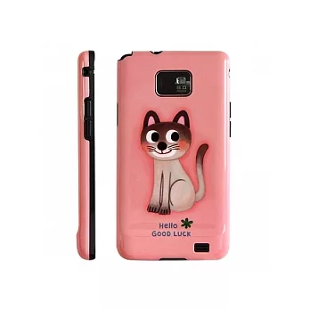 Epicase 插畫設計師Samsung Galaxy S II i9100抗磨手機殼/硬殼-Lovely Cat