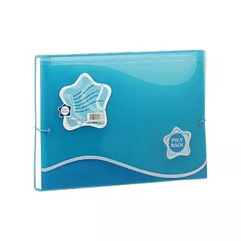 【富美特】13格風琴資料夾-A4藍色．POLY ROCK系列Blue 藍