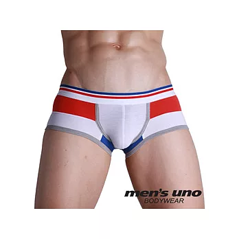 【men’s uno BODYWEAR】運動風紅藍白拼接四角褲/M