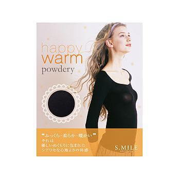 超薄羽量保暖衣(7分袖.厚)黑