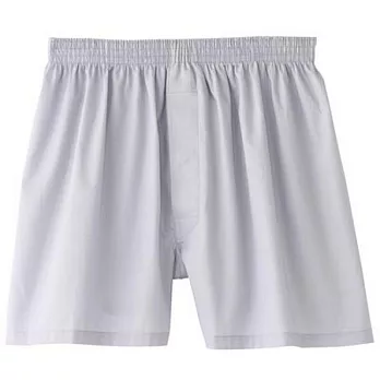 [MUJI 無印良品]男棉布帛平口內褲淺灰L