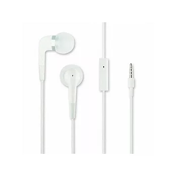 iPhone/iPod/iPad系列 耳塞式耳機麥克風(含線控)-白白色