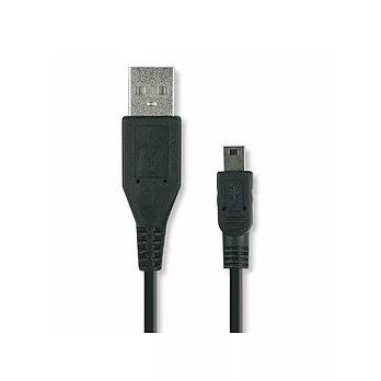 USB 2.0 A公 對 Mini 5pin 傳輸線-1米黑色