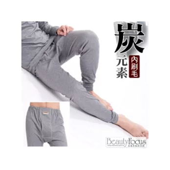 BeautyFocus備長炭內刷毛保暖衛生褲378灰XL