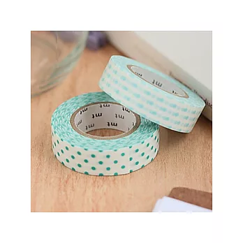 日本mt和紙膠帶 2p/[松石綠點點淡藍色點點]
